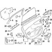 Audi Door Glass Sunshade Bracket - Genuine Audi 4G58617904PK