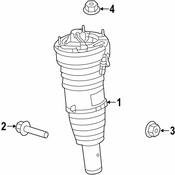 Audi VW Shock Absorber - Genuine Audi VW 4H0616039AK