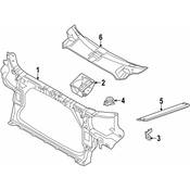 Audi Radiator Support Access Cover - Genuine Audi 4H0807081