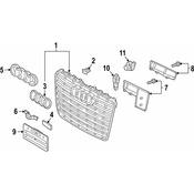 Audi Grille Reinforcement - Genuine Audi 4H0853479B