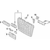 Audi Grille Emblem - Genuine Audi 4H0853740A