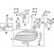 Audi Headlight Assembly - Genuine Audi 4H0941774
