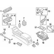 Audi Electronic Parking Brake Control Switch - Genuine Audi 4H1927225C