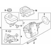 Audi Brake Master Cylinder - Genuine Audi 4K0614019