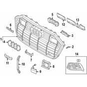 Audi Grille Bracket - Genuine Audi 4K0807399B