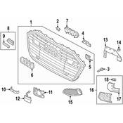 Audi Grille Bracket - Genuine Audi 4K0807400