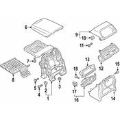 Audi Console Armrest Cover - Genuine Audi 4K0864207KQPN