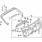 Audi Liftgate Trim - Genuine Audi 4K9867973B4PK