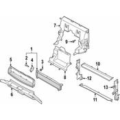Audi Radiator Support Baffle - Genuine Audi 4KE121285F