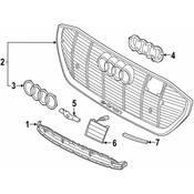 Audi Grille Emblem - Genuine Audi 4KE8536053Q7