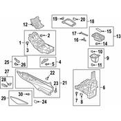 Audi Console Mat - Genuine Audi 4KE862145