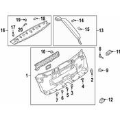 Audi Liftgate Trim - Genuine Audi 4KE8676084PK