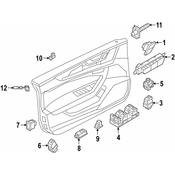 Audi Door Lock Switch - Genuine Audi 4KE962108NV6