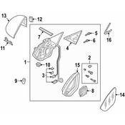 Audi Door Mirror - Genuine Audi 4KL857410AET94