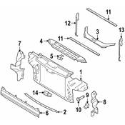 Audi Radiator Support Baffle - Genuine Audi 4L0121283