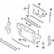 Audi Radiator Support Baffle - Genuine Audi 4L0121284H