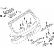 Audi Liftgate Latch Handle - Genuine Audi 4L0827574A3FZ