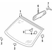 Audi VW Interior Rear View Mirror - Genuine Audi VW 4L0857511AK38