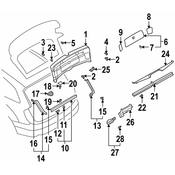 Audi VW Liftgate Trim Cover - Genuine Audi VW 4L0867973A1FU
