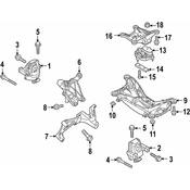 Audi VW Auto Trans Mount - Genuine Audi VW 4M0399153AB