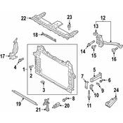 Audi VW Radiator Support Bracket - Genuine Audi VW 4M0805201
