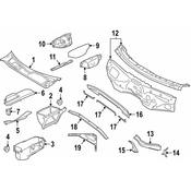 Audi VW Cowl Reinforcement - Genuine Audi VW 4M0806270A