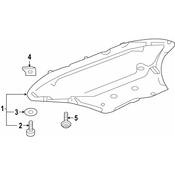 Audi VW Radiator Support Splash Shield - Genuine Audi VW 4M0825235BB
