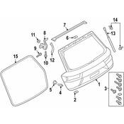 Audi Liftgate Lift Support - Genuine Audi 4M0827552C