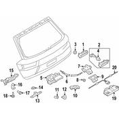 Audi Liftgate Latch Handle - Genuine Audi 4M0827566B