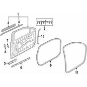 Audi Door Lock Striker Cover - Genuine Audi 4M0837903A