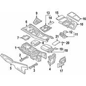 Audi Console Panel - Genuine Audi 4M0864147A6PS