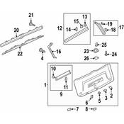 Audi Liftgate Trim - Genuine Audi 4M0867973K4PK