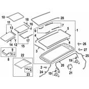 Audi VW Sunroof Cover - Genuine Audi VW 4M0877307A5L9