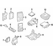 Audi VW Air Bag Control Module Bracket - Genuine Audi VW 4M0907341A
