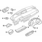 Audi Headlight Switch - Genuine Audi 4M0941531AN5PR