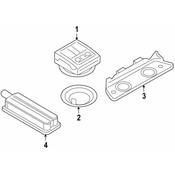 Audi Sun Visor Lamp - Genuine Audi 4M0947105A