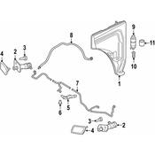 Audi Headlight Washer Nozzle - Genuine Audi 4M0955101C