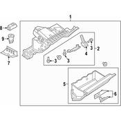 Audi Glove Box Door - Genuine Audi 4M1857121SE2