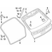 Audi Liftgate Support Strut Holder - Genuine Audi 4M8827603