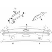 Audi Hatch Emblem - Genuine Audi 4M88537352ZZ