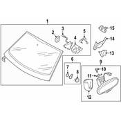 Audi Interior Rear View Mirror Cover - Genuine Audi 4M8857519A4PK