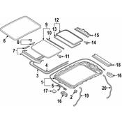 Audi Sunroof Drain Hose - Genuine Audi 4M8877201