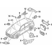 Audi Radio Amplifier Bracket - Genuine Audi 4M8907742A