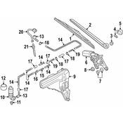 Audi Liftgate Washer Hose - Genuine Audi 4M8955961B
