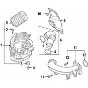 Audi Engine Air Intake Hose - Genuine Audi 4N0129509C