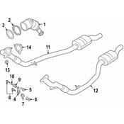 Audi Exhaust System Hanger Bracket - Genuine Audi 4N0253144D