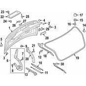 Audi Deck Lid Stop Buffer - Genuine Audi 4N0827373