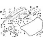 Audi Trunk Lid Pull Down Motor - Genuine Audi 4N0827851D
