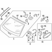 Audi Interior Rear View Mirror Cover - Genuine Audi 4N08575191LX