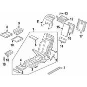 Audi Seat Armrest Cover - Genuine Audi 4N0886746B22A